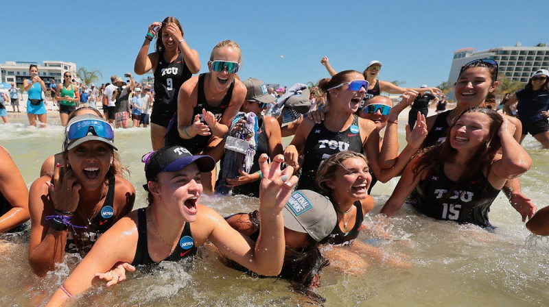 TCU svinības okeānā. Foto: C. Morgan Engel / NCAA Photos