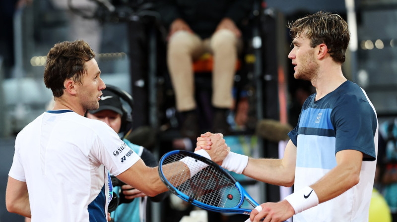 Kaspers Rūds un Džeks Dreipers. Foto: ATP Tour