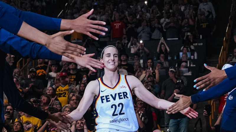 Keitlina Klārka 2025. gada 4. maijā "Carver Hawkeye" arēnā. Foto: Indiana Fever