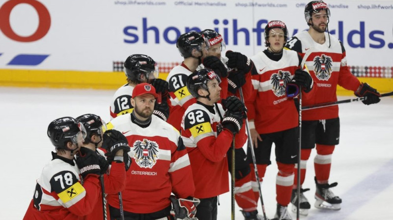 Austrijas izlases hokejisti Foto: RA/Scanpix