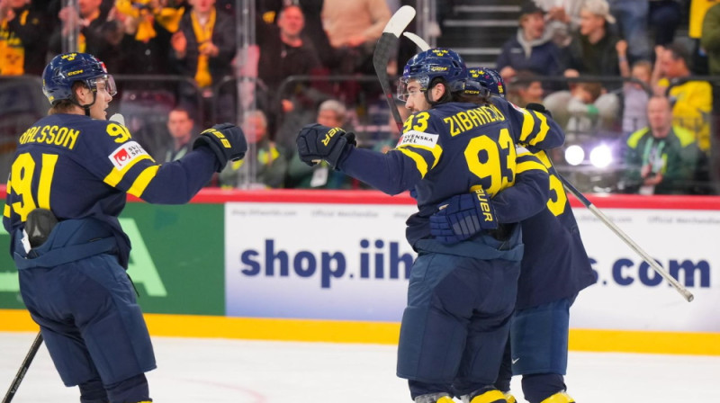Mika Zībānežads guva divus vārtus. Foto: IIHF