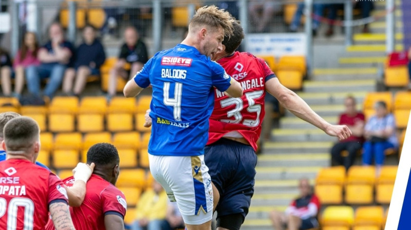 Daniels Balodis sitiena mirklī. Foto: St. Johnstone FC