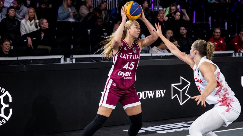 Digna Strautmane 2025. gada 16. maijā Amsterdamā. Foto: FIBA