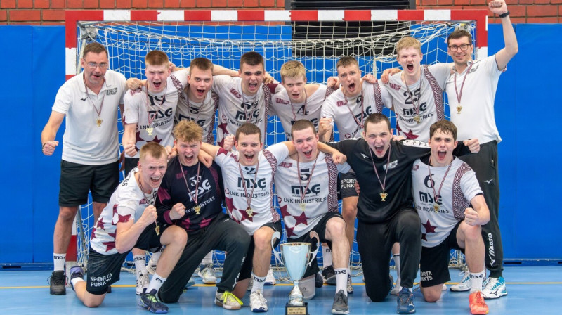 "Murjāņu Sporta ģimnāzijas" handbolisti. Foto: Latvijas Handbola federācija