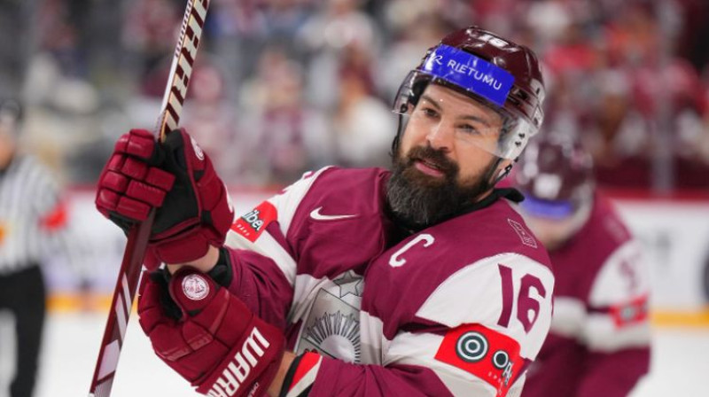 Kaspars Daugaviņš. Foto: Andrē Ringets/IIHF