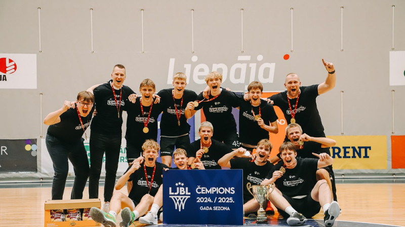 Valmieras U17 zēni 2025. gada 25. maijā Liepājā. Foto: LJBL