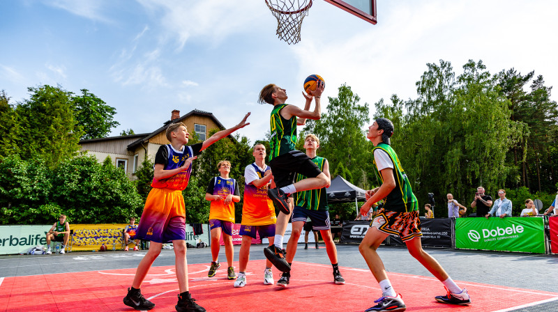 Jaunatnes 3x3 basketbols Saulkrastos. Publicitātes foto
