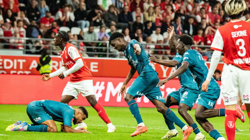 Mecas futbolistu prieks Reimsā. Foto: Baptiste Autissier/Zumapress.com/Scanpix