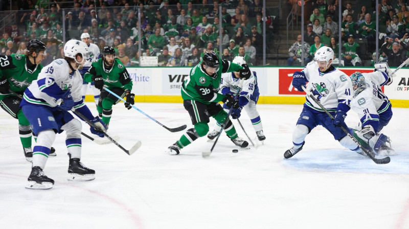 Mirklis no Teksasas "Stars" un Abotsfordas "Canucks" cīņas. Foto: Texas Stars