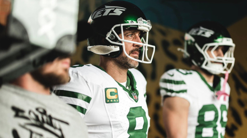 Ārons Rodžerss. Foto: New York Jets