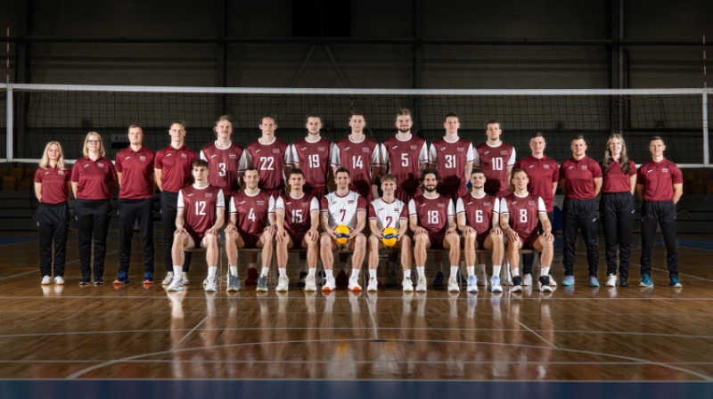 Latvijas izlase. Foto: Latvijas Volejbola federācija