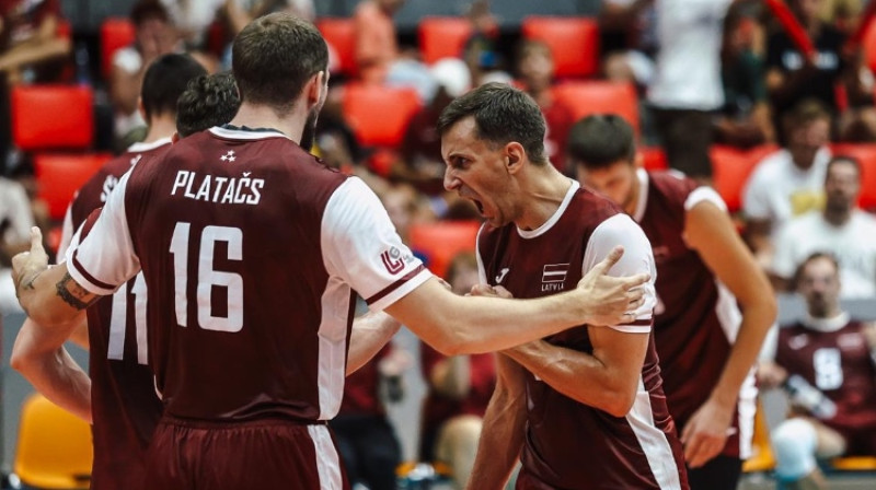 Latvijas volejbolisti. Foto: CEV