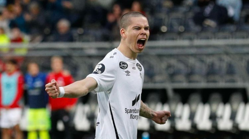 Lūkass Vapne. Foto: Sogndal Fotball