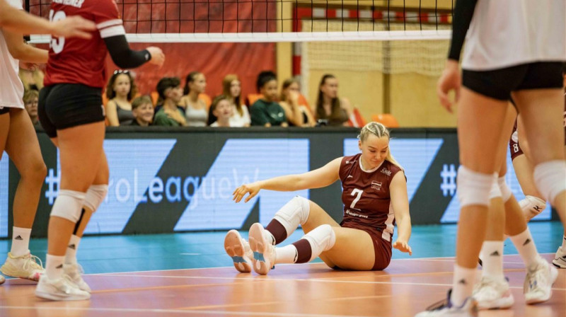 Latvijas valstsvienības volejboliste Megija Grundmane. Foto: CEV