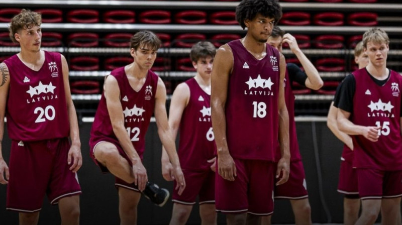 Latvijas U20 basketbolisti foto: LBS