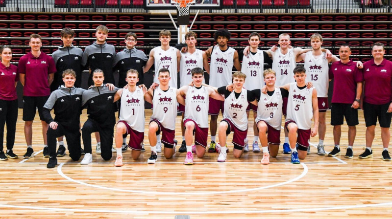 Latvijas U20 valstsvienība basketbolā. Foto: LBS
