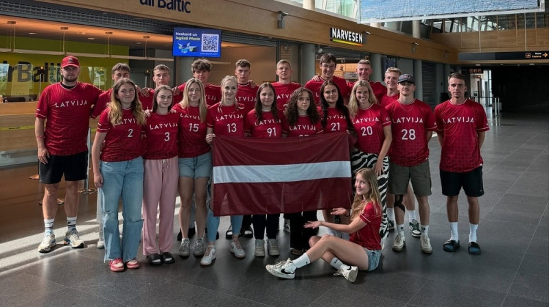 Latvijas U24 izlase. Foto: Latvijas Frisbija federācija