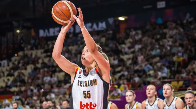 Žulī Alemāna 2025. gada 25. jūnijā. Foto: FIBA