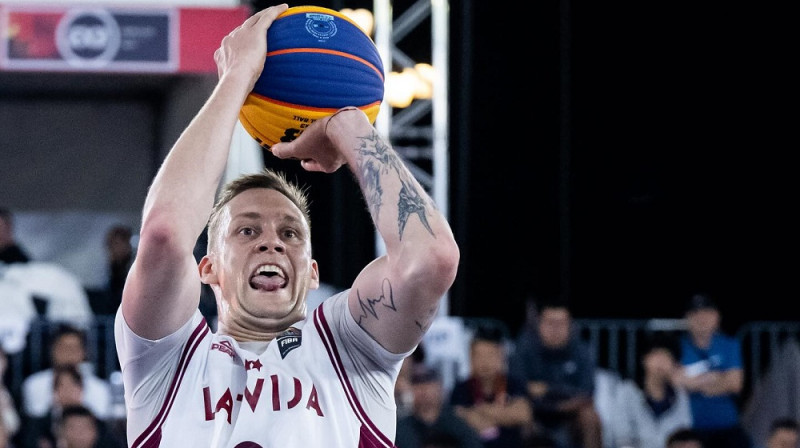 Kārlis Pauls Lasmanis 2025. gada 23. jūnijā. Foto: FIBA