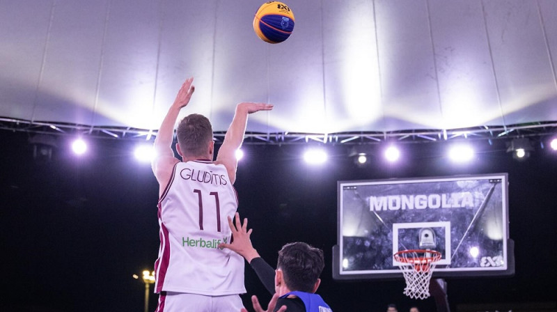 Kristaps Gludītis 2025. gada 23. jūnijā. Foto: FIBA