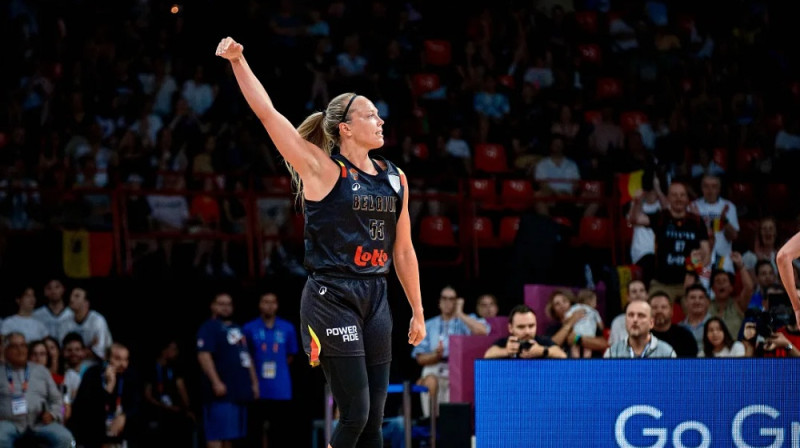 Žulī Alemāna 2025. gada 29. jūnijā. Foto: EuroBasket Women