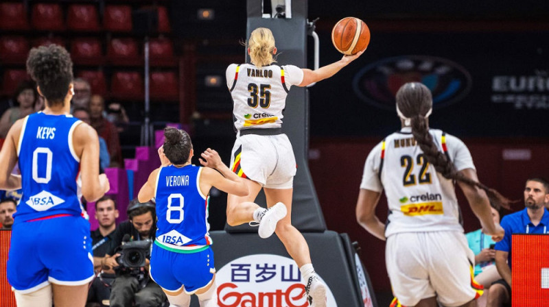 Žulī Vanlū 2025. gada 27. jūnijā. Foto: EuroBasket Women