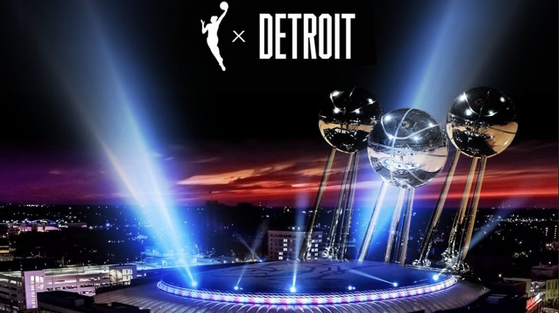 WNBA 2029. gadā atgriezīsies Motoru pilsētā. Kolāža: Detroit Pistons