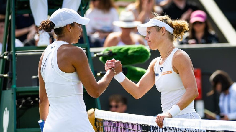 Medisona Kīza un Laura Zīgemunda. Foto: Jimmie48 / WTA