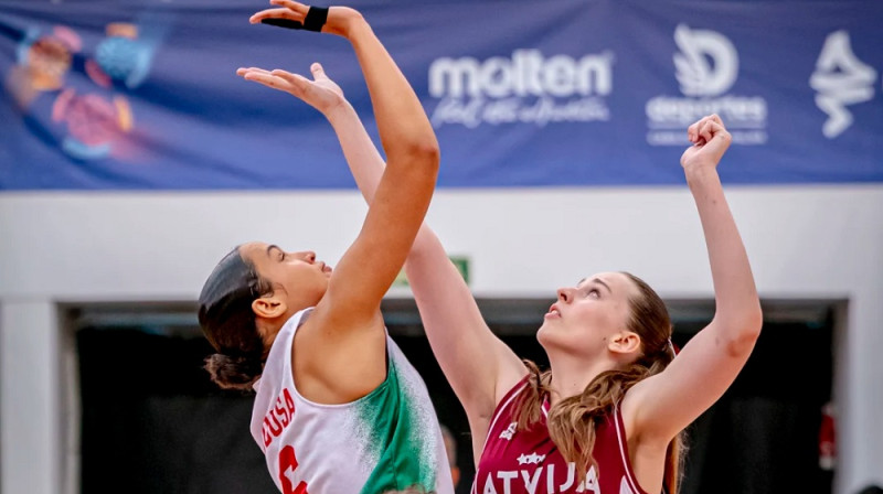 Anna Liepiņa: 22 punkti un 10 atlēkušās bumbas pret Portugāli. Foto: FIBA