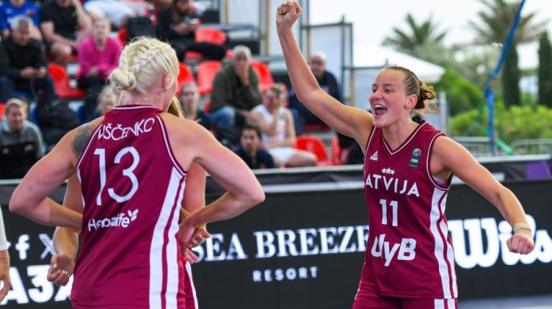 Latvijas 3x3 basketbolistes Foto: LBS
