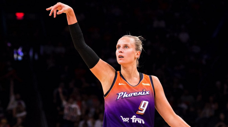 Kitija Laksa 2025. gada 27. jūnijā. Foto: Phoenix Mercury