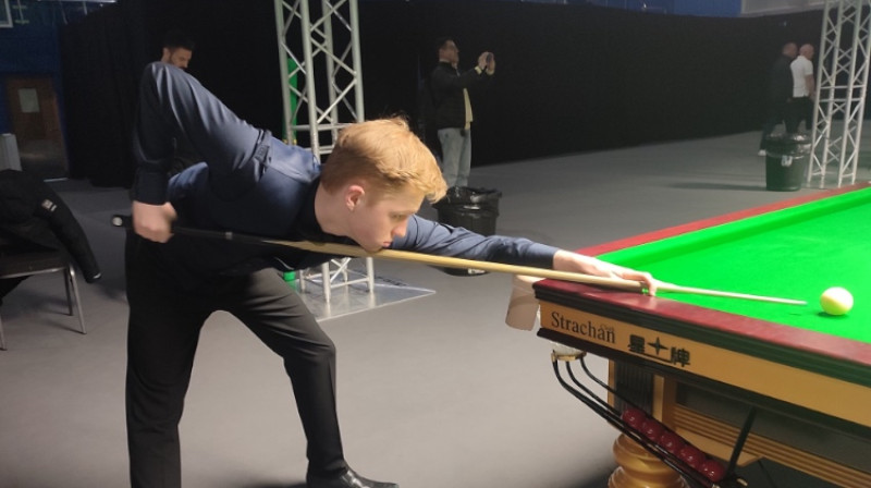 Artemijs Žižins. Foto: Snooker Academy Latvia