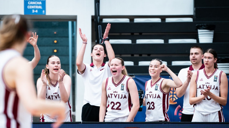 Latvijas U18 basketbolistes. Foto: FIBA