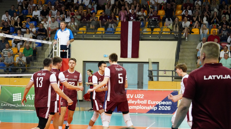 U22 Latvijas volejbola izlase EČ kvalifikācijā. Foto: Margarita Vigule / CEV