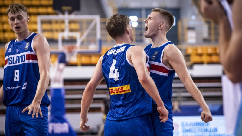 Islandes U20 valstsvienības basketbolisti. Foto: FIBA