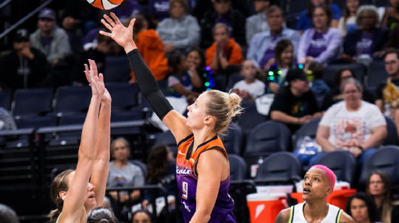 Kitija Laksa 2025. gada 16. jūlijā Mineapolē. Foto: Phoenix Mercury