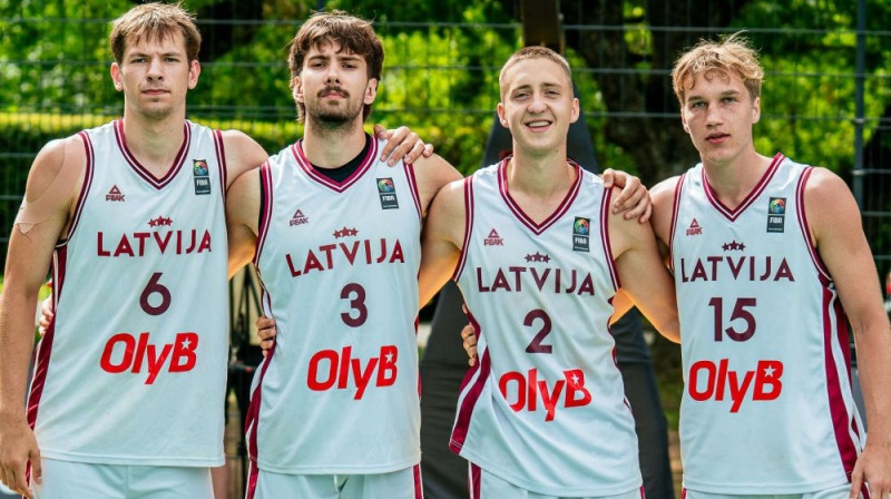 Latvijas 3x3 U23 basketbola izlase Foto: LBS