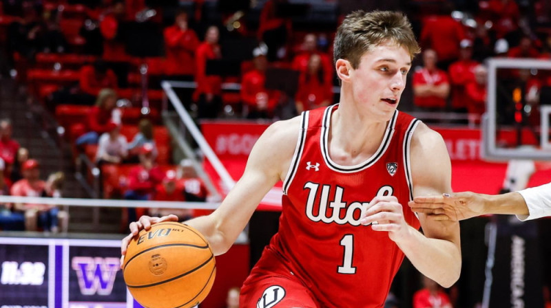 Bens Karlsons koledžu basketbola pēdējā gadā. Foto: University of Utah