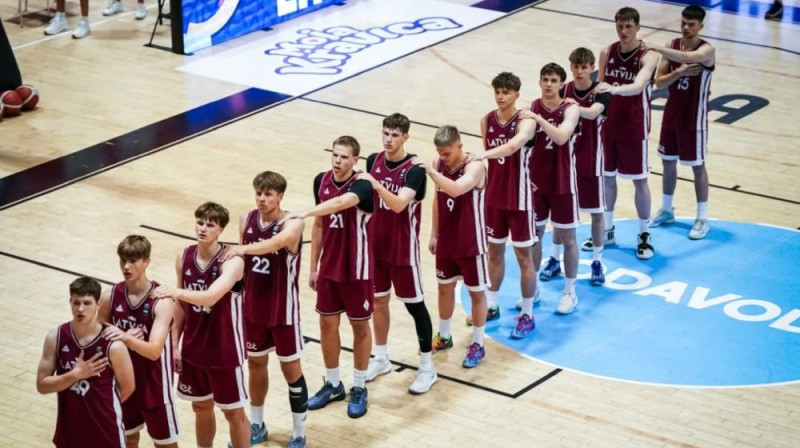 Latvijas U18 basketbolisti Foto: FIBA