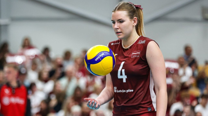 Latvijas izlases līdere Marta Kamēlija Levinska. Foto: volejbols.lv