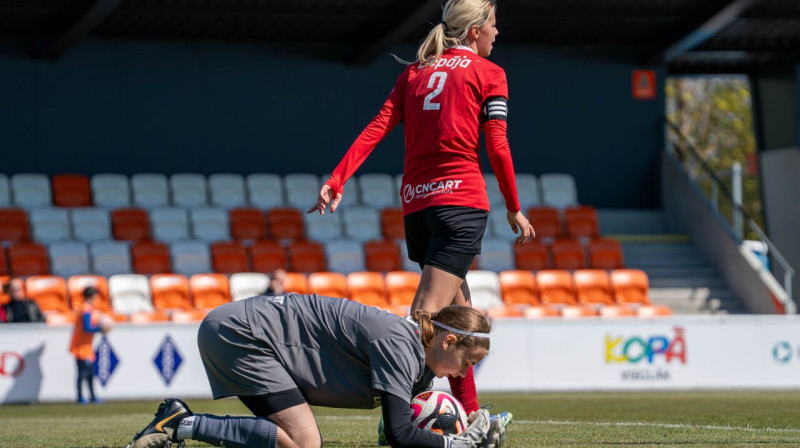 "Liepājas Futbola skolas" spēlētājas. Foto: Roberts Pūce/FK RFS