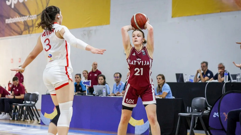 Sanija Brikmane 2025. gada 2. augustā. Foto: FIBA