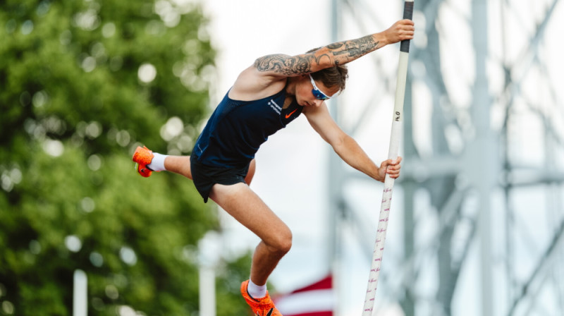 Valters Kreišs Latvijas čempionātā. Foto: Guntis Bērziņš