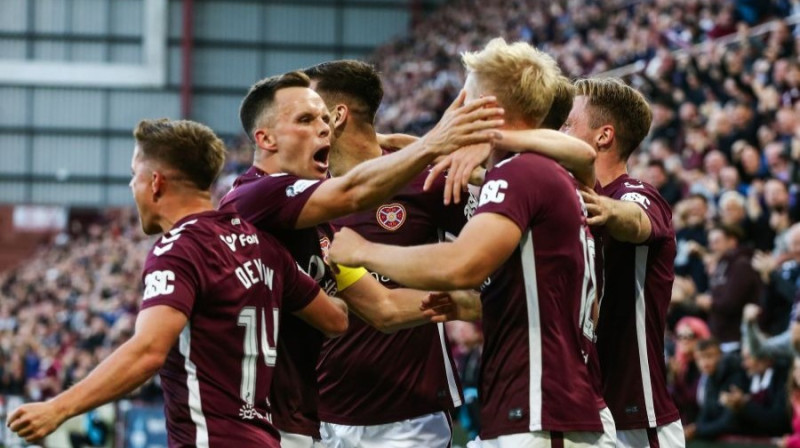 Edinburgas "Hearts" futbolisti. Foto: SNS Images