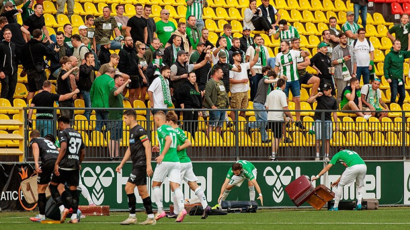 Viļņas "Žalgiris" fani darbībā, Foto: lrt.lt
