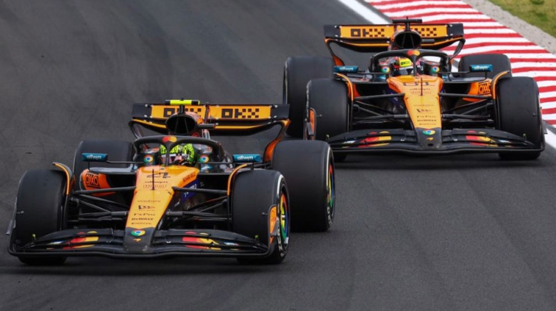 Lando Noriss un Oskars Piastri. Foto: Motorsport.com