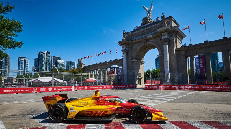 Spānis Alekss Palū "IndyCar" sacīkšu posmā Toronto. Foto: Sammy Kogan/Zumapress.com/Scanpix