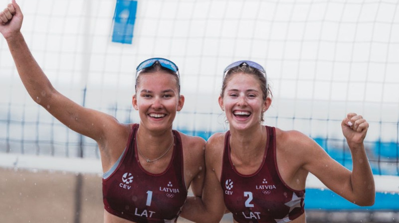 Līva Ēbere un Deniela Konstantinova Foto: Latvijas Volejbola savienība