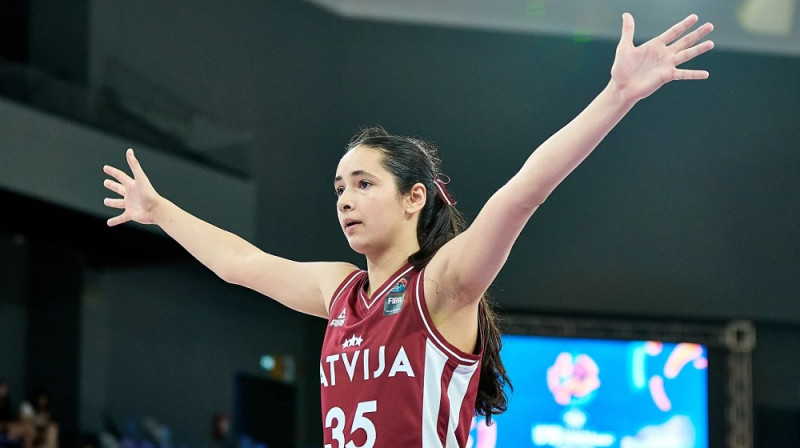 Šarlote Skrebele 2025. gada 16. augustā. Foto: FIBA