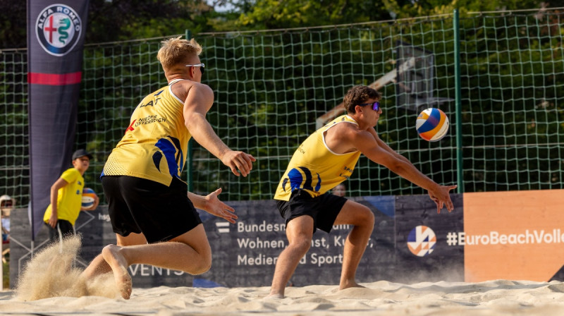 Olivers Bulgačs un Kristians Fokerots. Foto: Gert Nepel / CEV